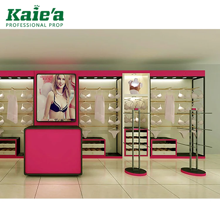 Custom wood lingerie store display furniture lingerie shop design