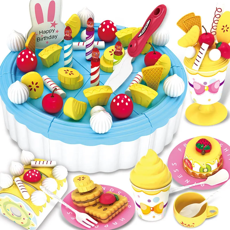 Игровой домик, кухонные игрушки для детей, ролевая игра, торт на день рождения, игрушки для мальчиков и девочек, подарок на день рождения, набор, освещение, кухонные наборы, игрушки