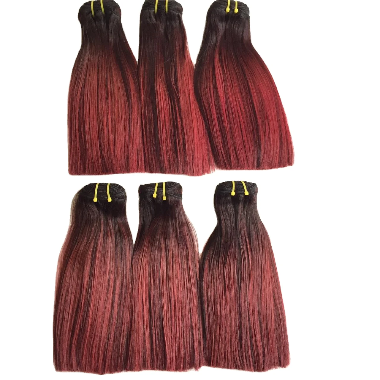 [Волосы прямого цвета из Вьетнама] пучки человеческих волос с выравненной кутикулой высококачественные человеческие волосы для наращивания