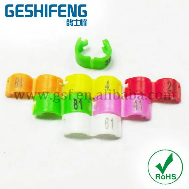 
2019 hot hot sale 3mm/3.5mm/4mm/5mm clip open Plastic band,open and closed pigeon ring/pigeon tag 