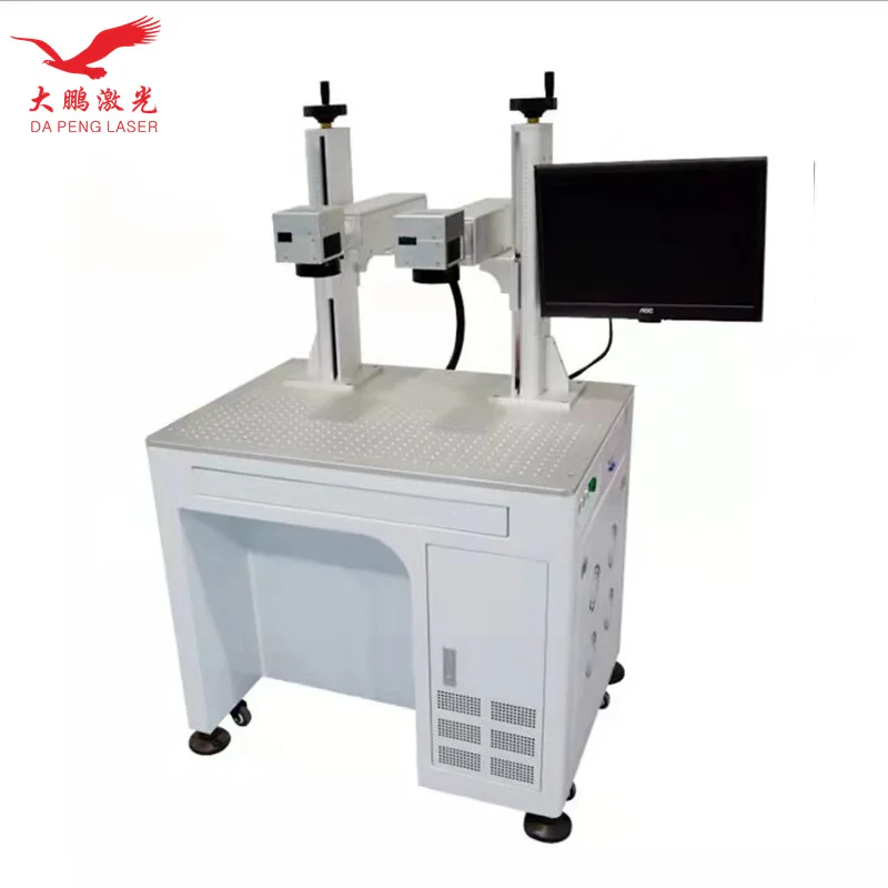 2 in 1 Desktop Max Raycus 2 Axis 20w 30w 50w Double Red Lights Galvo Scanner Kit Fiber Laser Machine Marking Engraver