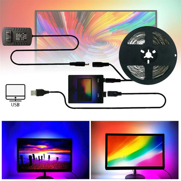 PC Screen Background Lighting Smart LED Strip 60 LEDs/meter 5m/kit