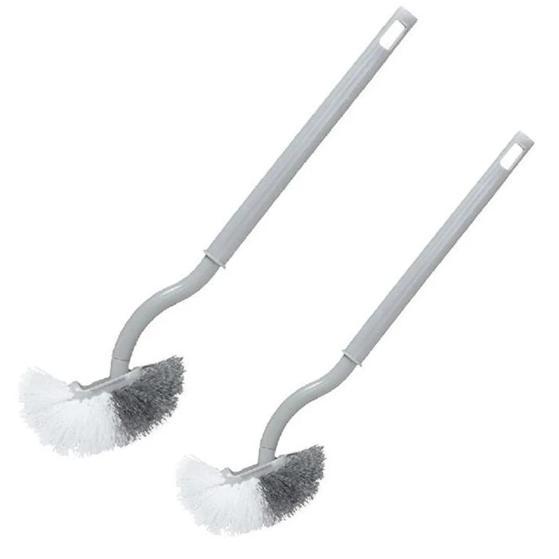 F3-237 S-type Japanese toilet brush elbow slit no dead corner toilet brush disposable soft hair long handle toilet brush set
