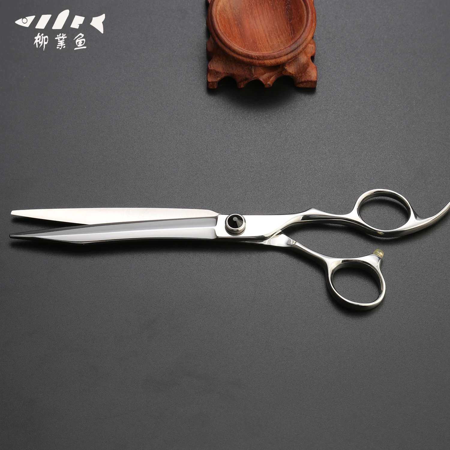 7.5 440C Steel  Pet Curved scissors Dog grooming scissors  Grooming Shears Set for dog cat  Straight Scissors