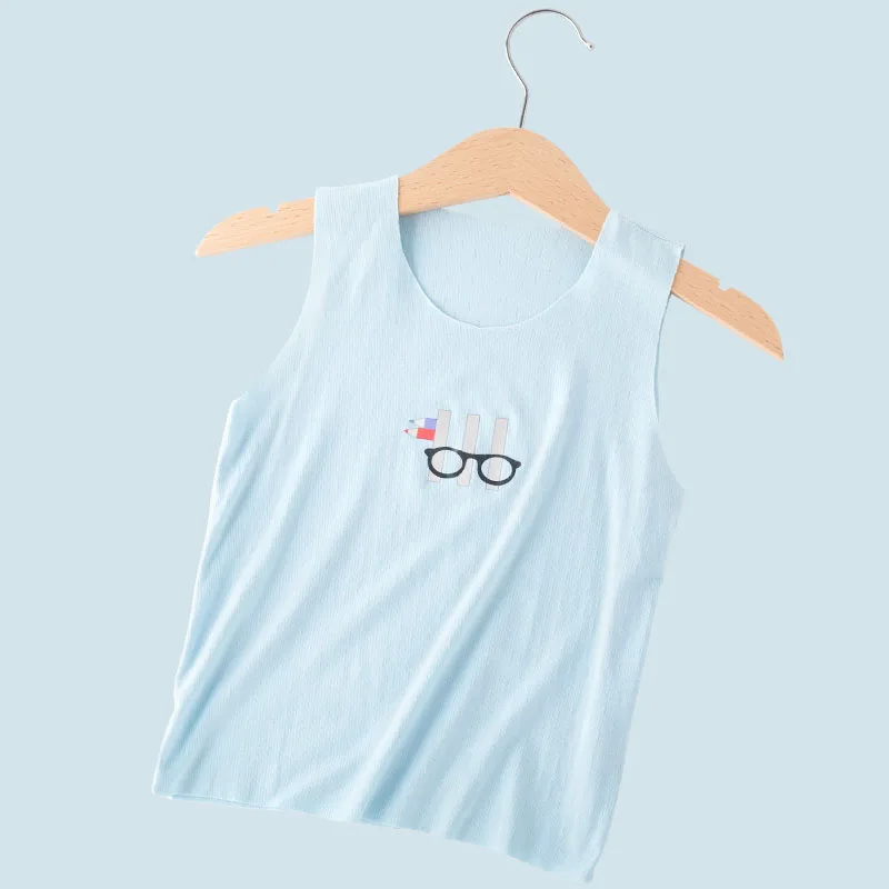
Muslin tree regenerated cellulose fiber baby white girls kids vest 