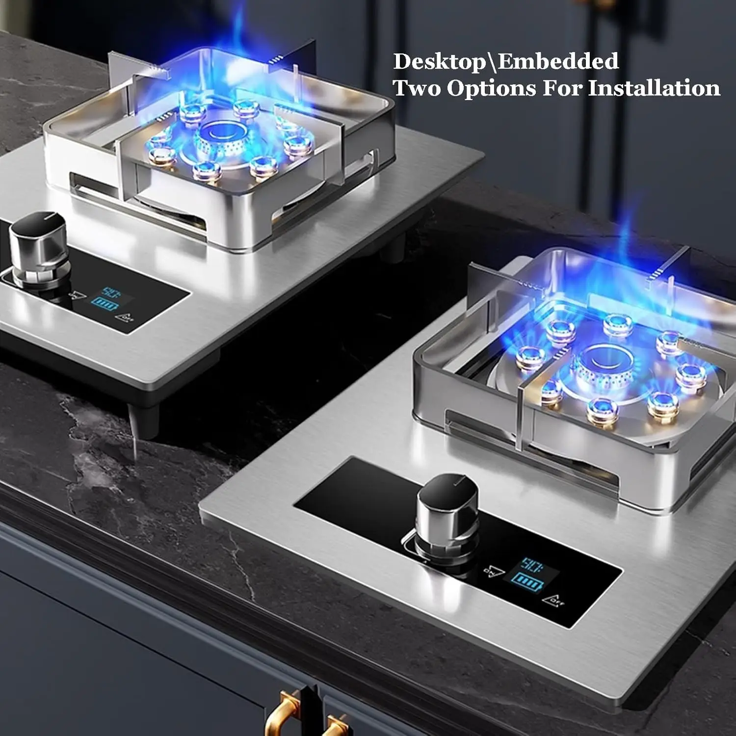 Hot selling gas cooker LPG smart portable gas cooktops stainless steels top Timer single burner gas stove for kitchen