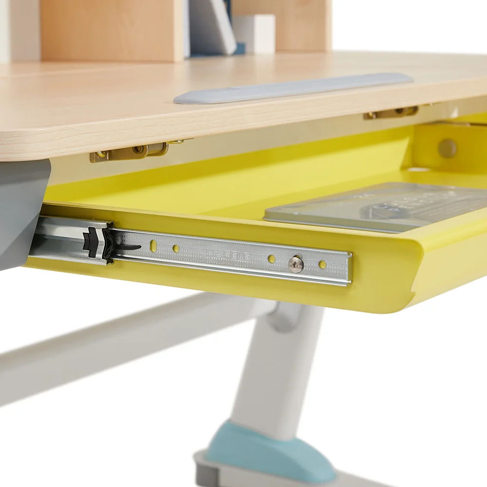 
2m2kids good quality ergonomic design childrens table with bookshelf and drawer for children homework 