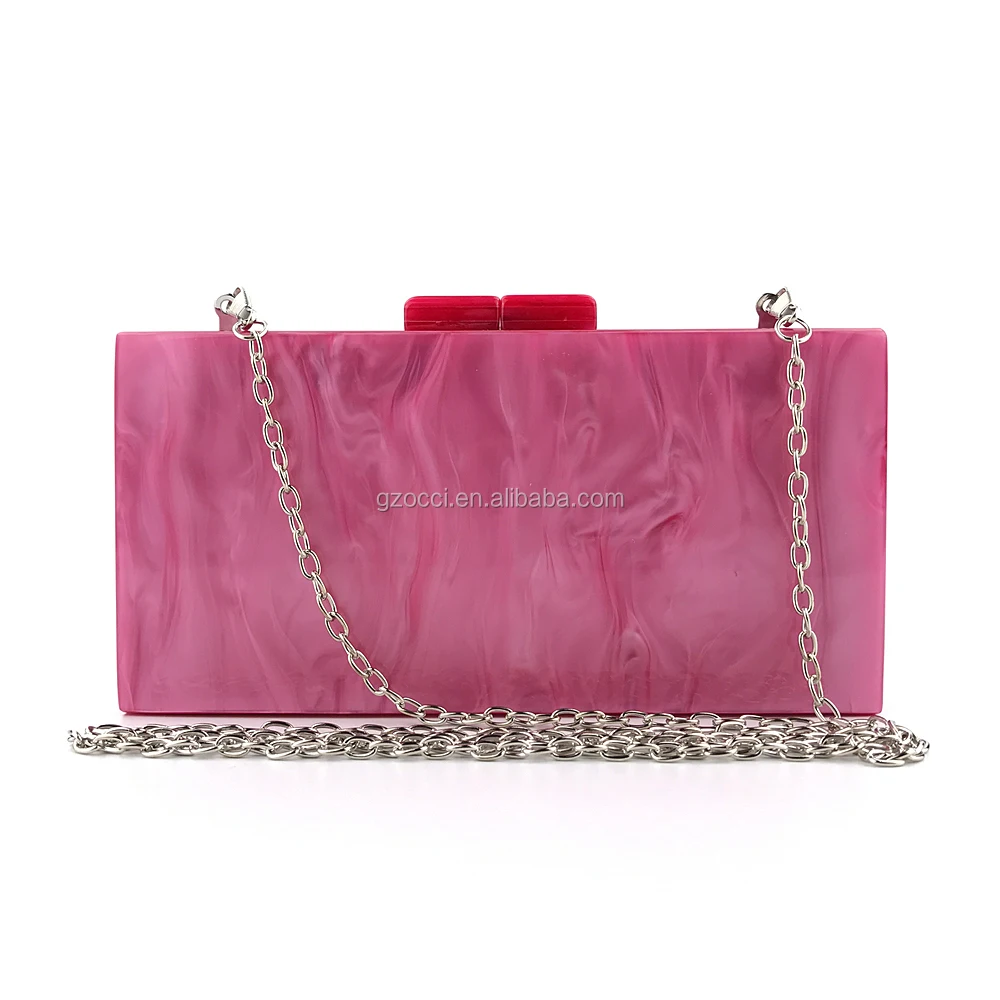 
OC4094 Wholesale solid acrylic bags for women party acrylic clutch bag 