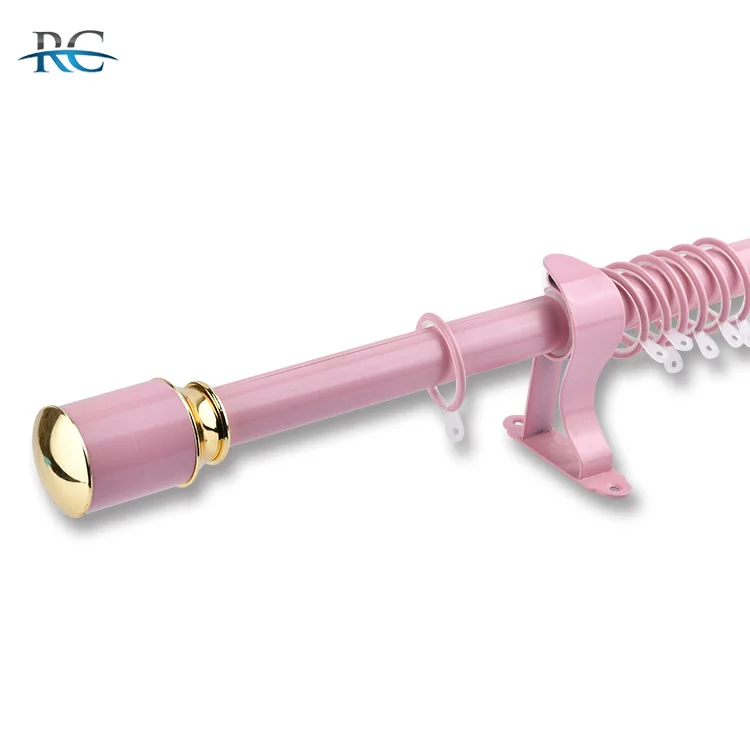 China factory wholesale ronchuang 28mm Double Extendable accessories iron Curtain Rods Sets