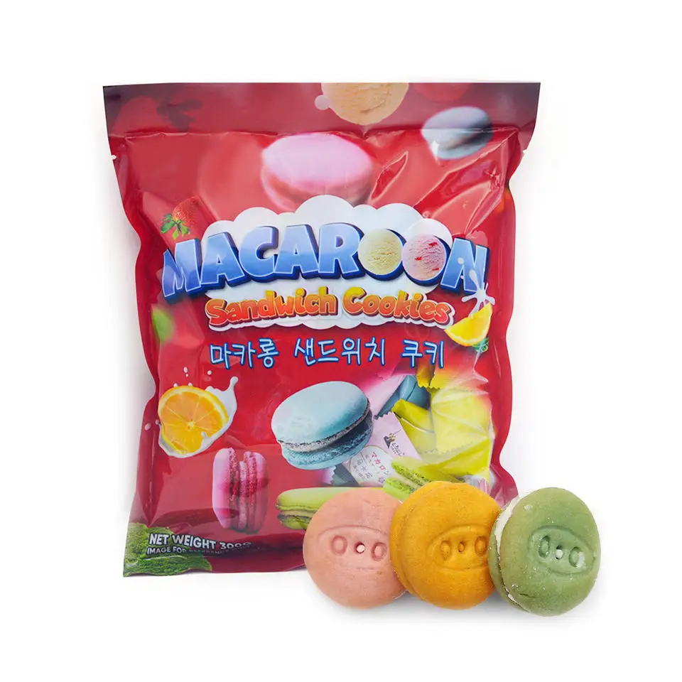 wholesale custom private label Macaron cream filled biscuit cookies