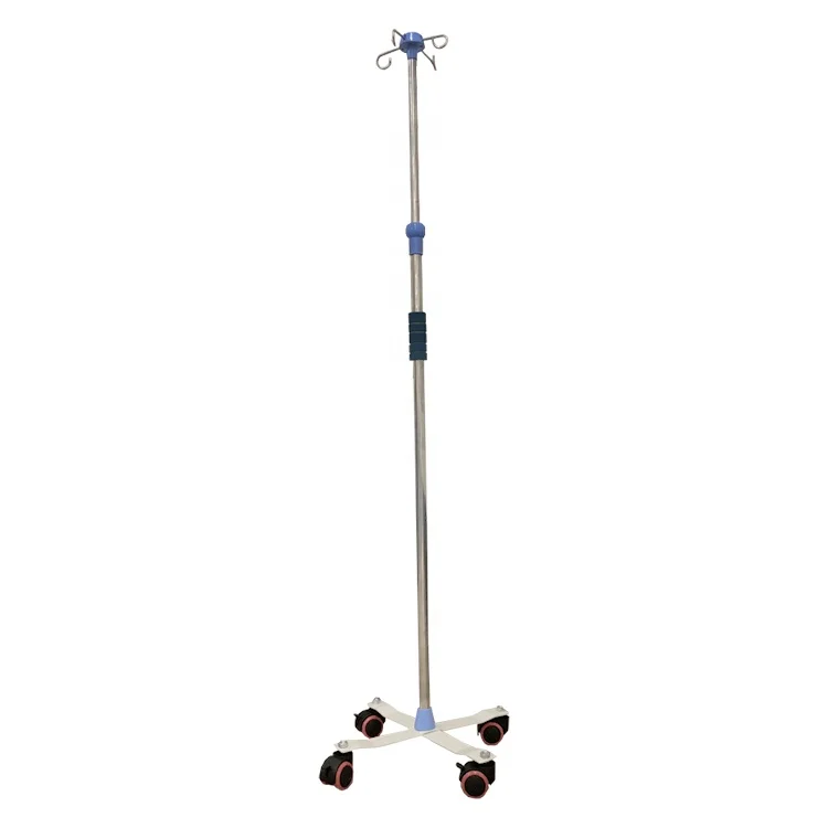 Factory produce high quality portable iv pole drip stand for Hospital bed and infusion room use