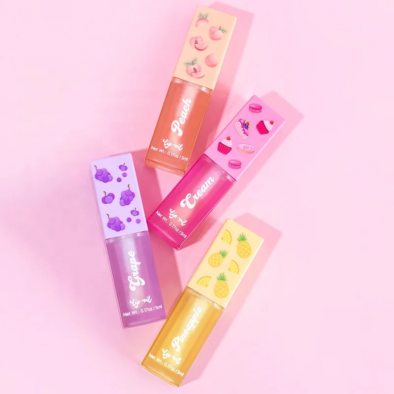 Wholesale Smooth Liquid Lipgloss Vegan Shiny Lip Gloss Make Your Own Lipgloss With 4 flavor