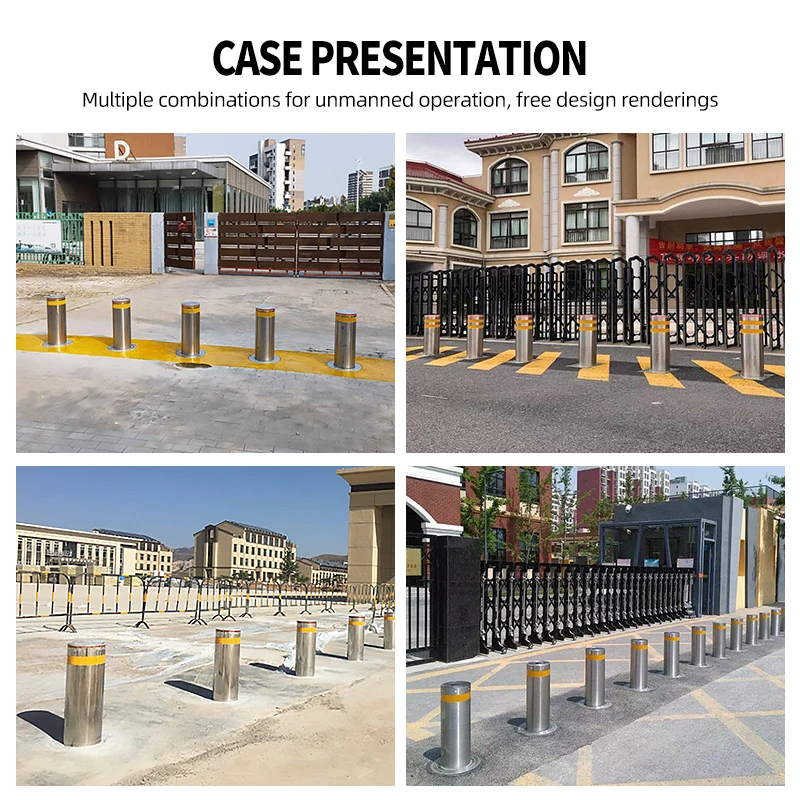 Shouweishen Anti-terrorist Automatic Rising Hydraulic Bollards Systems remote stainless steel bollards for driveways
