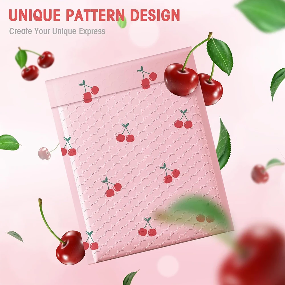 Customized Logo Black White Pink Foil Metallic Poly Padded Envelopes Printed Shipping Bags with Bubble Mailer for Mailing