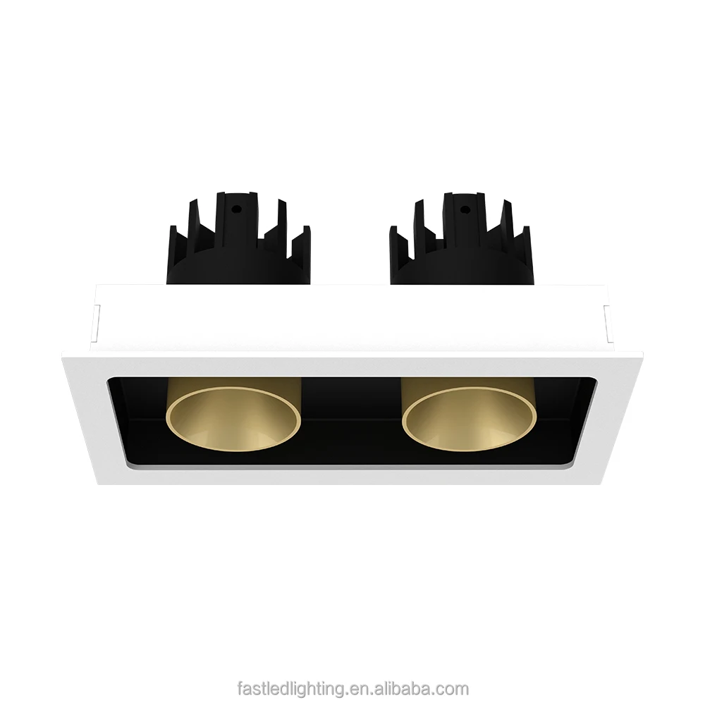 2022 hot sale keey white recessed led grille lamp rectangle grille led lights