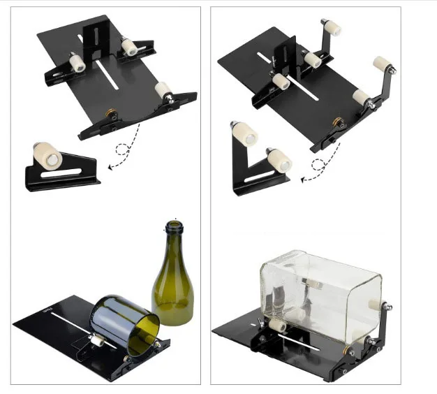 China supplier hot sale black standard type glass bottle cutter for cutting square bottle