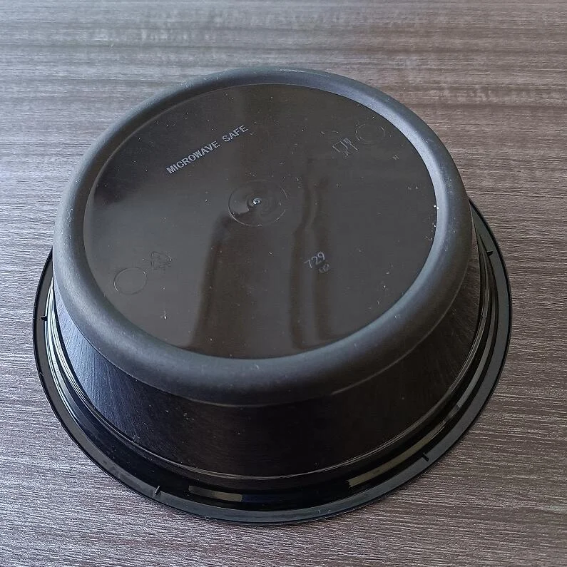 16OZ 24OZ 32OZ 40OZ black round shape  PP  food containers with lids microwavable plastic round  take- away  lunch boxs
