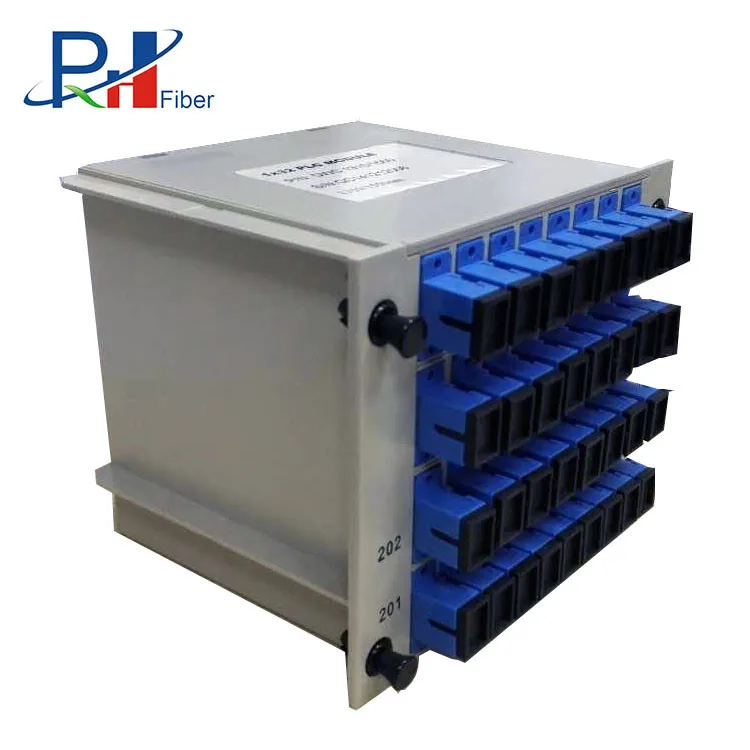 PHX Factory Price 1x4 1x8 1x16 1x32  1x64 PLC Spliter for FTTH