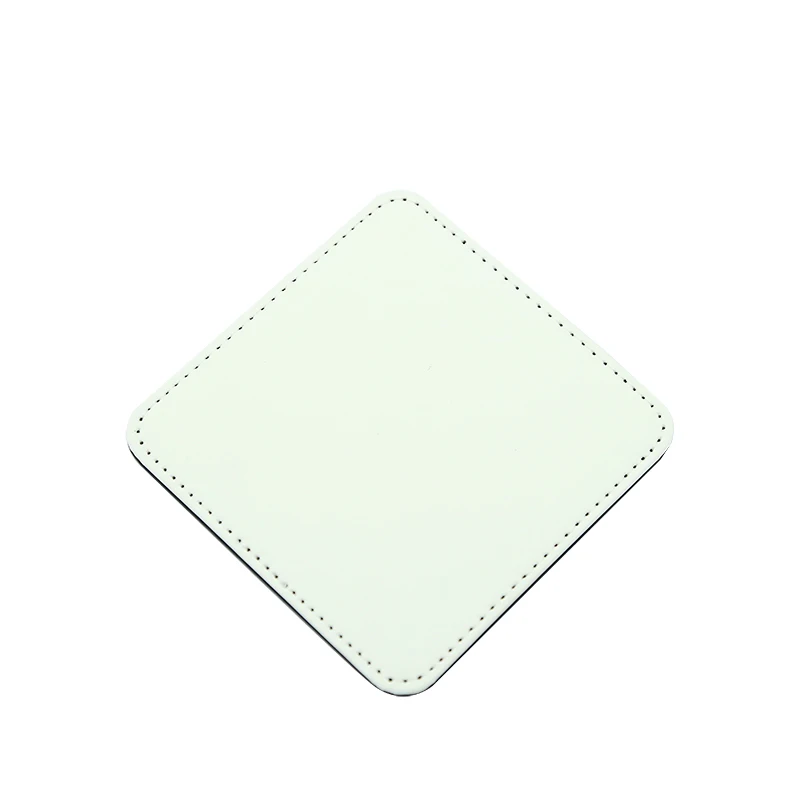 Sublimation square PU Leather coaster in Personalized printing cup holder