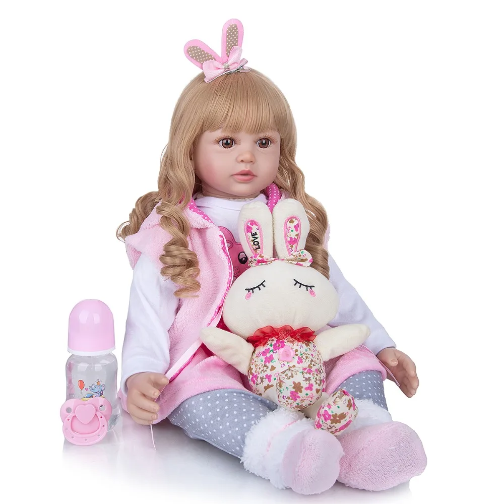 60 CM KEIUMI Soft Silicone Reborn Baby Dolls Lifelike Newborn Baby Dolls Toys Kids Birthday Gift