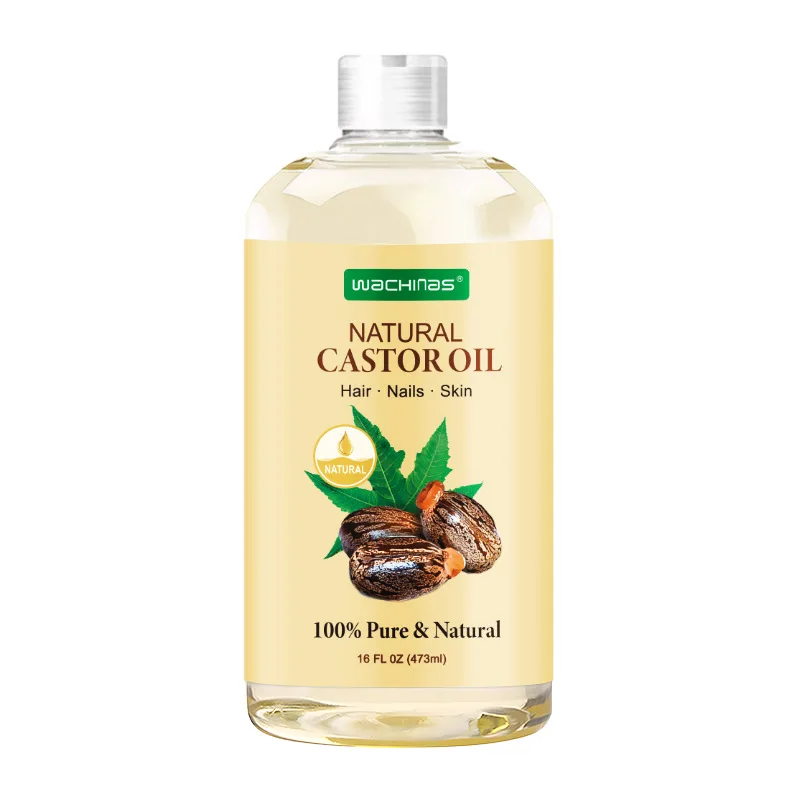 OEM customized 473ml Natural Organic Cold Pressed castor oil  for activation hair growth hair follicle surface repair
