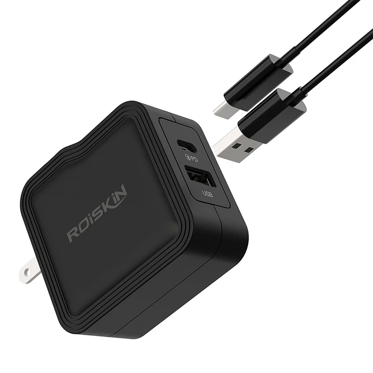 Brand new QC3.0 PD 65W GaN fast charging with travel adapter for mobile phone, MacBook charger with multiply safety protection