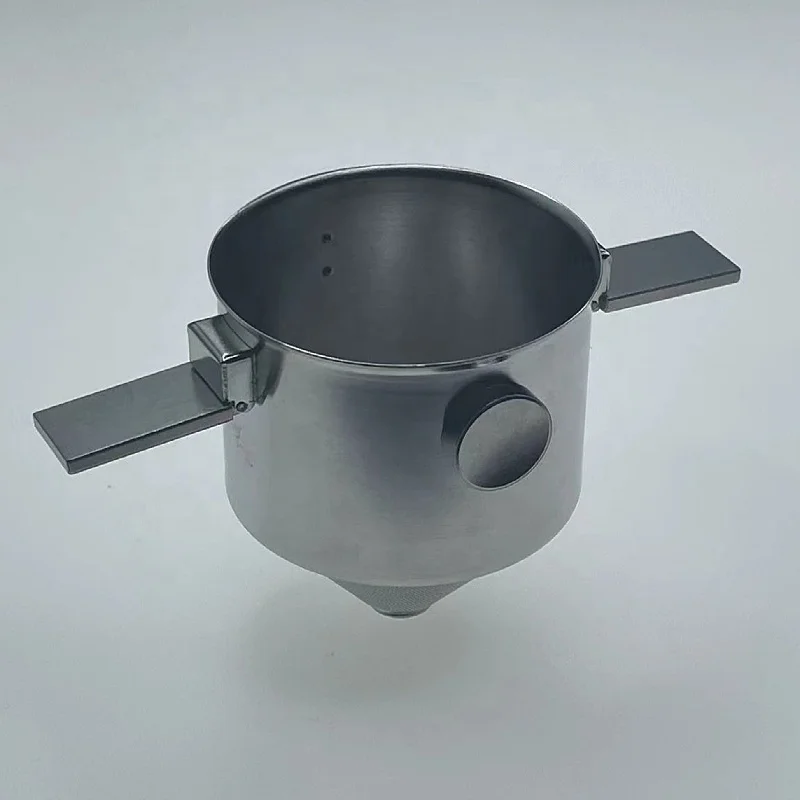 304 stainless steel double layer coffee funnel filter reusable Paperless Double Ear Folding Coffee Filter