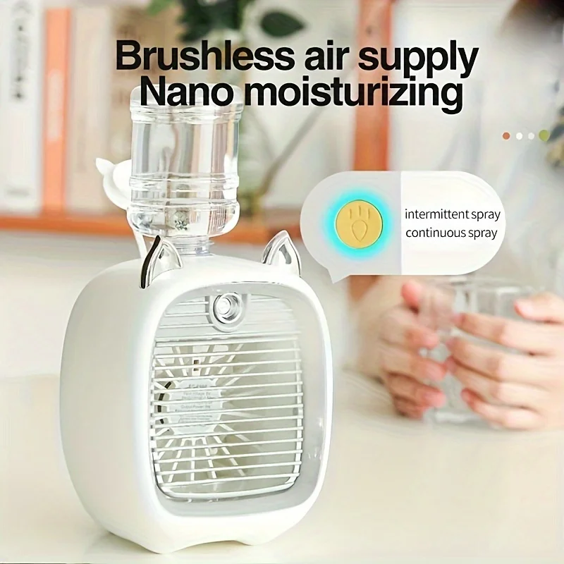 Spray tower portable air cooler fan mini usb air conditioner desktop water misting cooling fan