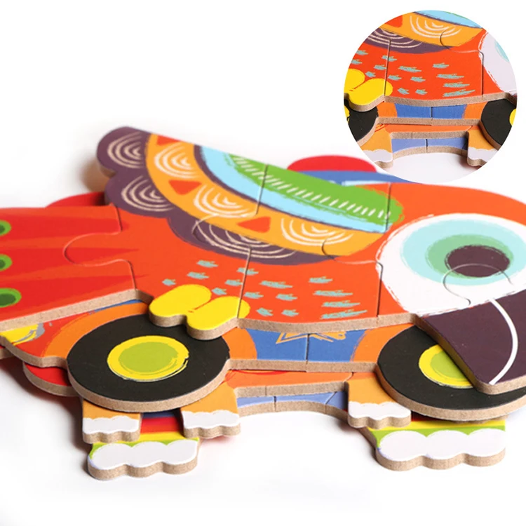 Low Moq custom mini slide iq puzzles baby wooden jigsaw for toddlers