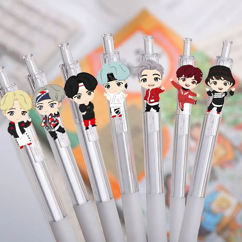 Bangtan Boys Wholesale KPOP Idol Merchandise Cartoon Cute Tinytan Bangtan Boys Oil Ink Pen Ballpoint Pen