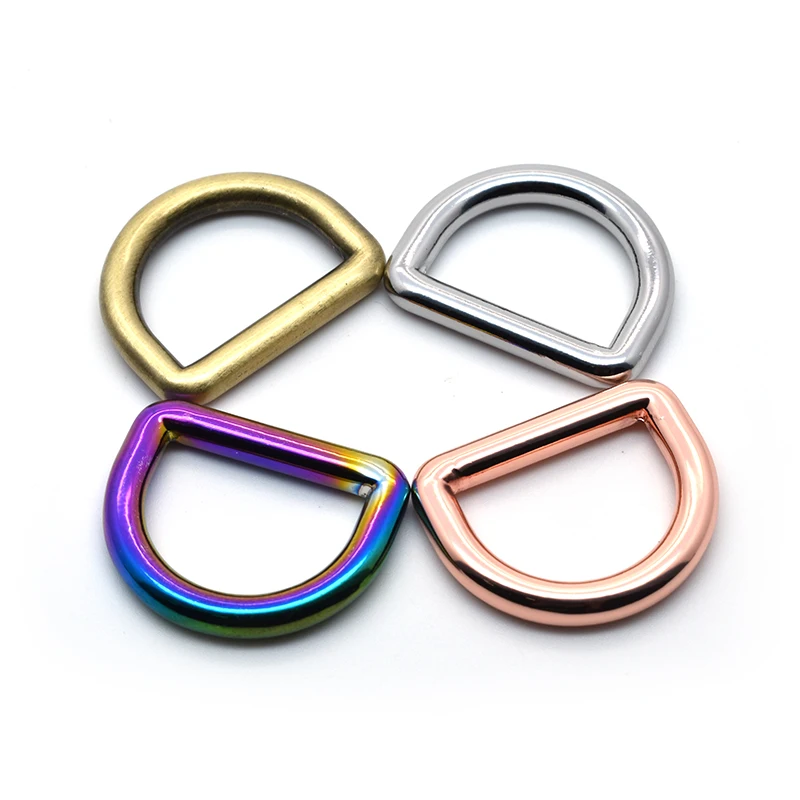 Wholesale Leather Handbag Metal Adjustment Welded Round Metal 1 Inch D Ring Buckle For Handbags Hardware
