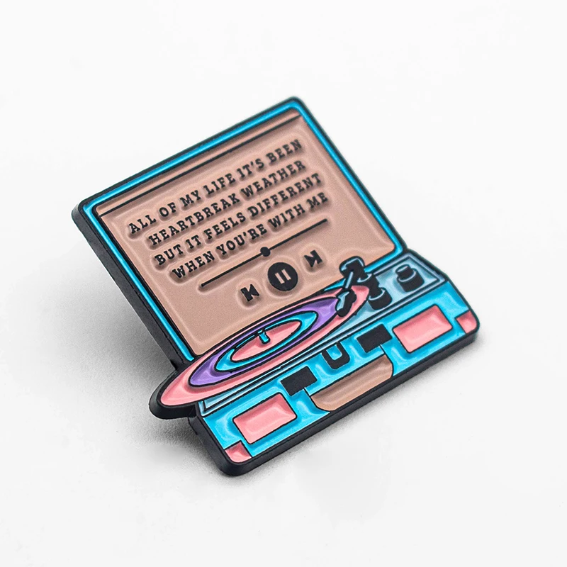 Factory Customized Badge Logo Popular Zinc Alloy Metal Book Crafts Safety Enamel Metal Lapel Pin For Clothing