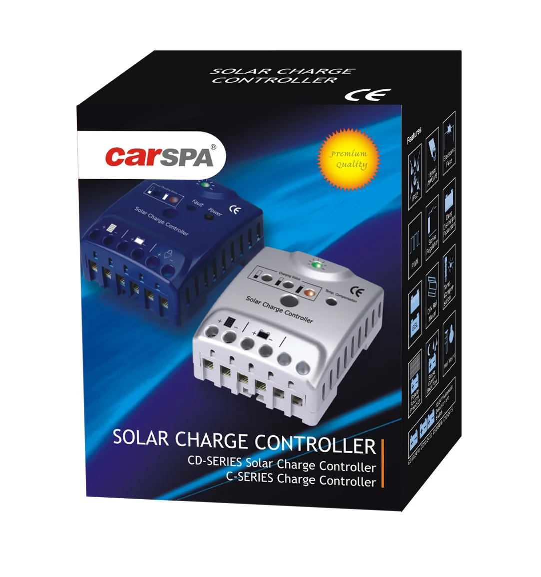 pwm pulse width modulation 10A solar charger controller carspa simple version CD12/24-10