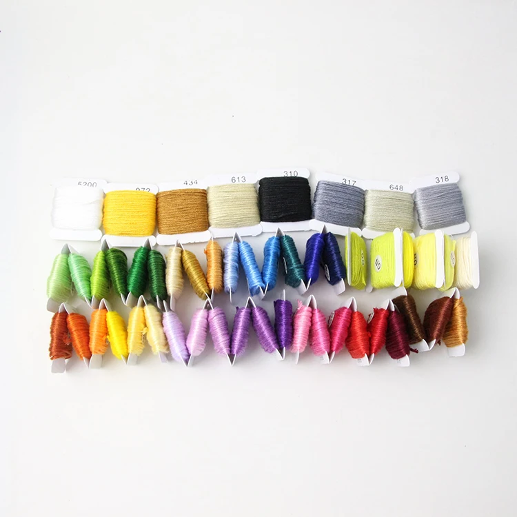 Wholesale diy craft cross stitch kits 50 colors embroidery starter kit