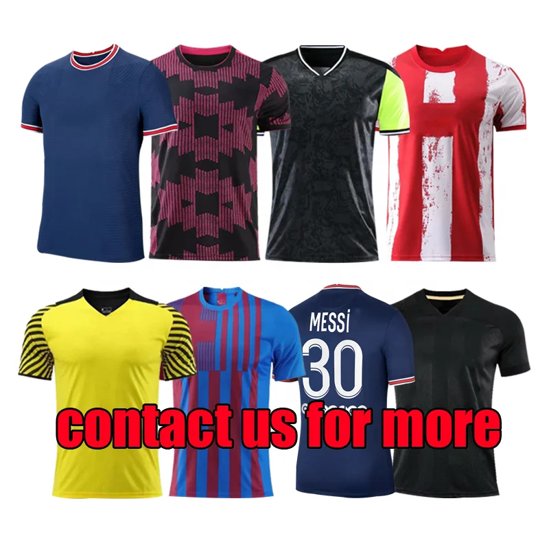 2022 2023 Latest Design Top Thai Quality Club Soccer Uniform Training Wear