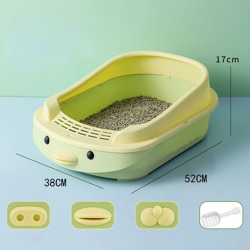 Pet Cleaning Plastic Cat Toilet Box Trays Large Fully Semi-enclosed Cat Toilet Deodorant