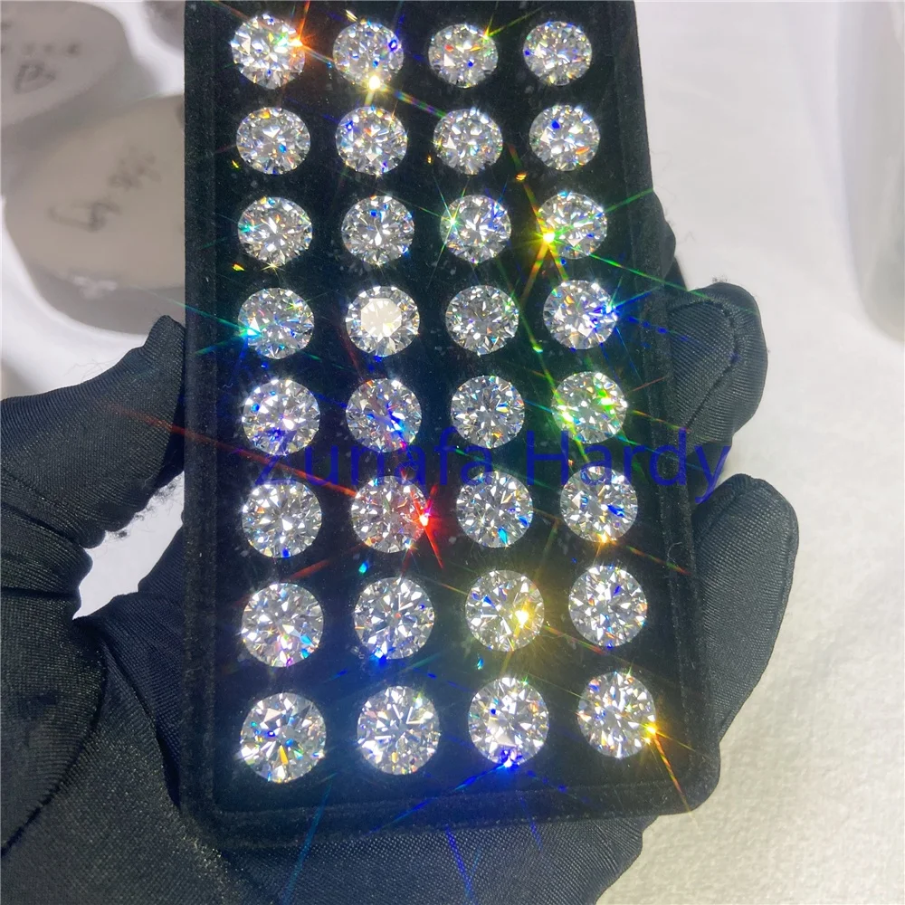 Zuanfa wholesale .5ct 1ct 2ct 3ct 4ct GRA certificate loose moissanite diamonds fl d color moissanite stone