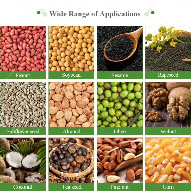 Screw Cold Press Big Mustard Seed Copra Corn Groundnut Oil Expelling Extraction Make Machine Presse Huile Price