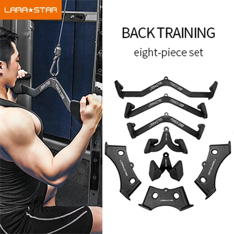 Pull Down Bar Gym Equipment Fitness Accessories Set Of 8 Pcs Weight Lifting Mag Grips