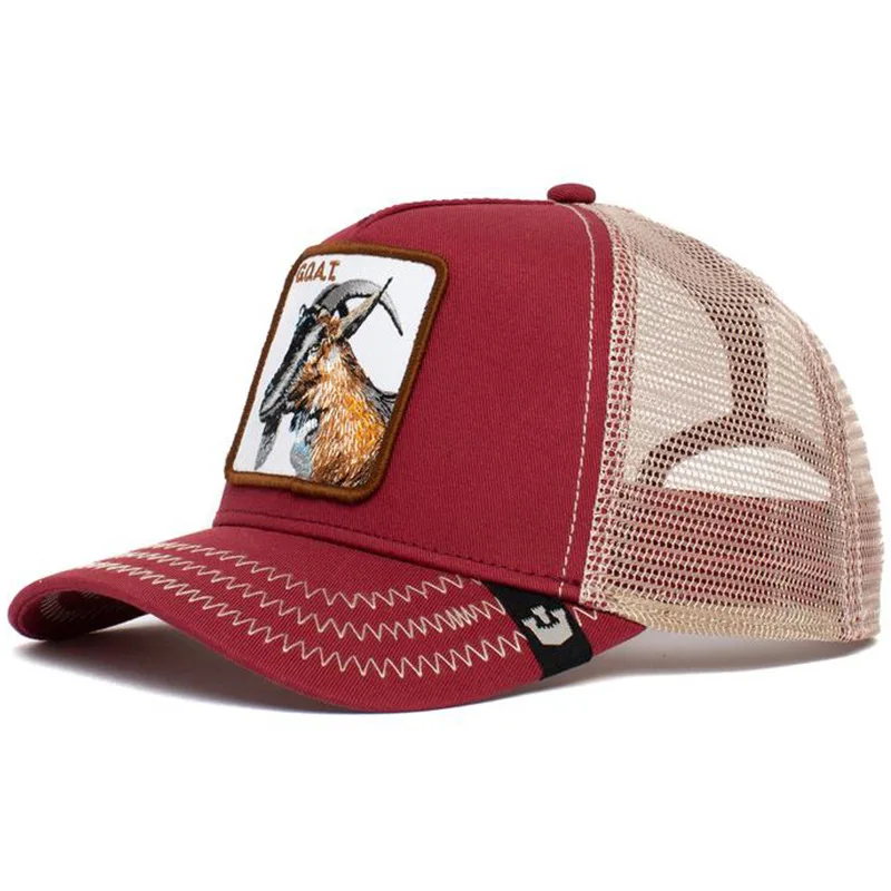 Wholesale summer Personalized Custom Logo Animal Cartoon Mesh Embroidered Trucker Hat