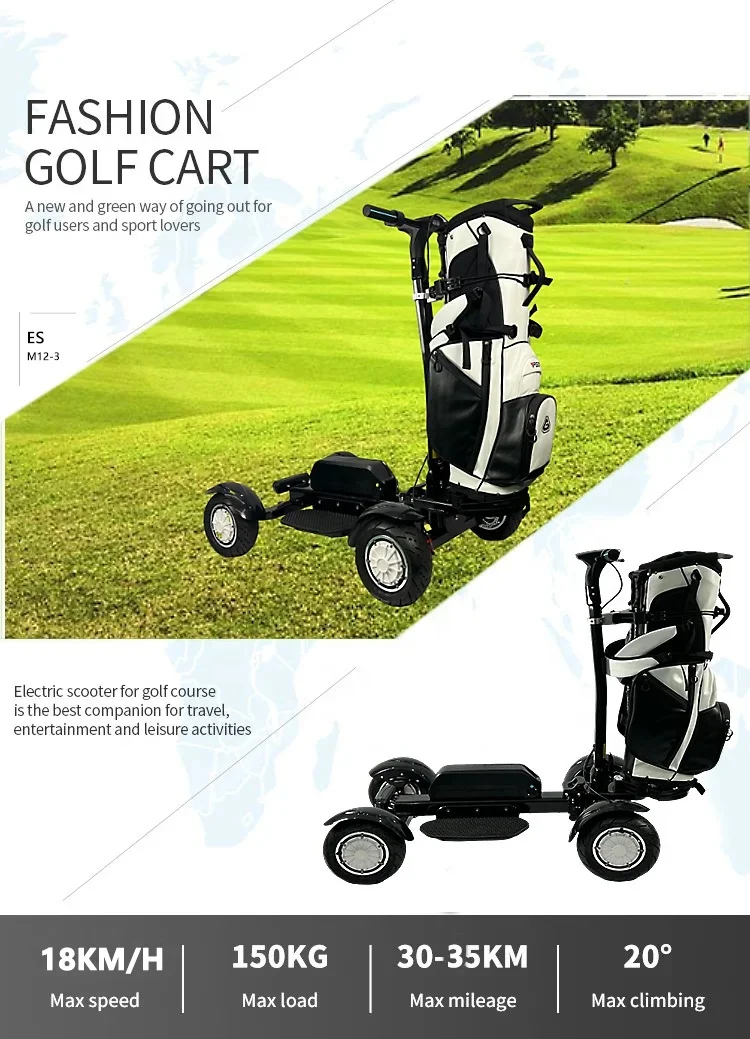 US Warehouse in Stock 2400W 48V20Ah Foldable Electric 4 Wheel Golf Scooter Cart