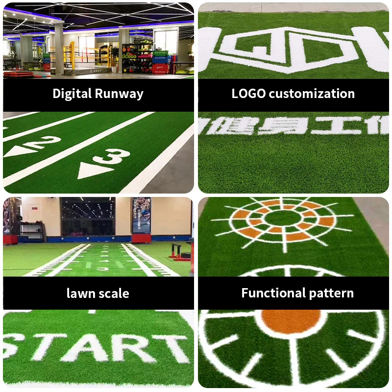 QTMAT training running sled track synthetic artificial carpet grass athletic turf mat for gym fitness flooring