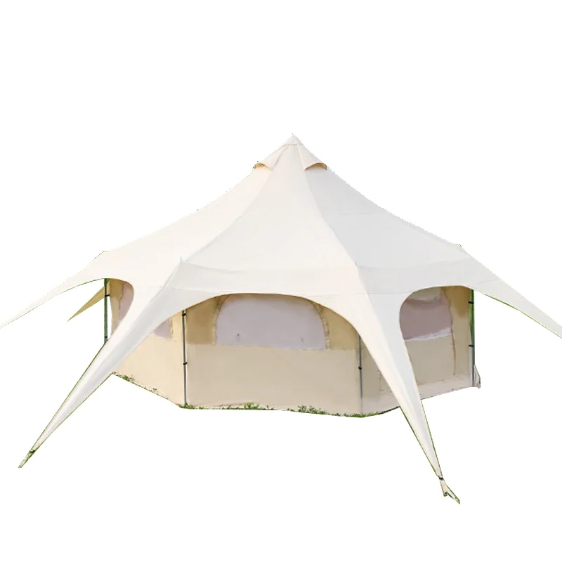 Luxury Classy Waterproof 285gsm Cotton Canvas Bell Family Tent for Glamping