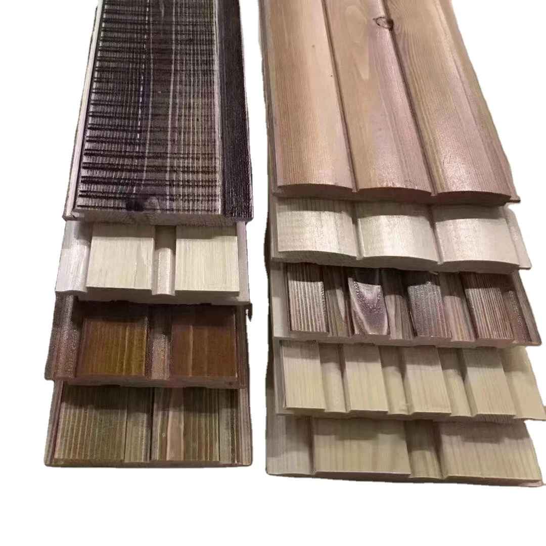 Excellent Quality Custom Color Paint Treatment Coating Processing Solid Wood Sauna Board Spruce Wood Board