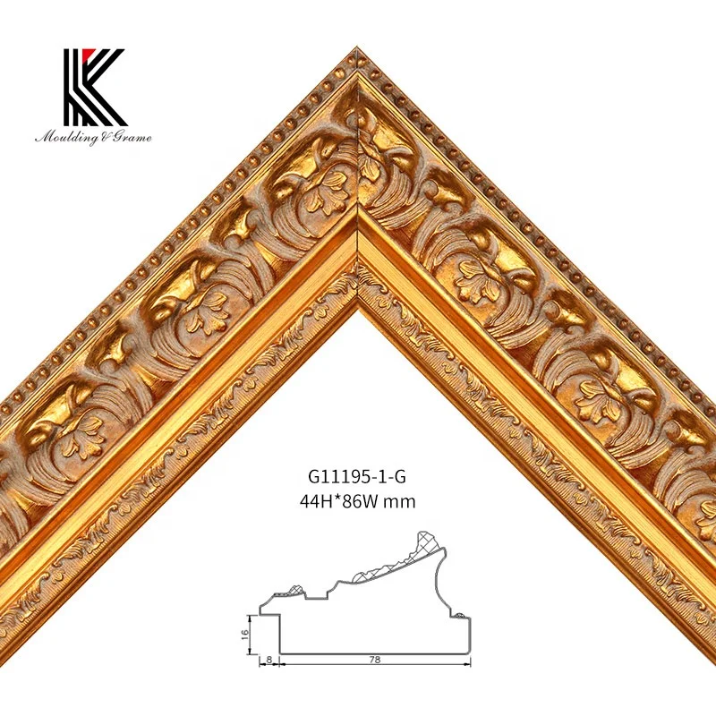 Manufacturers Hot Sale Canvas Picture Frames Wall Decorative Gold Wooden Oil Painting Frame Moulding