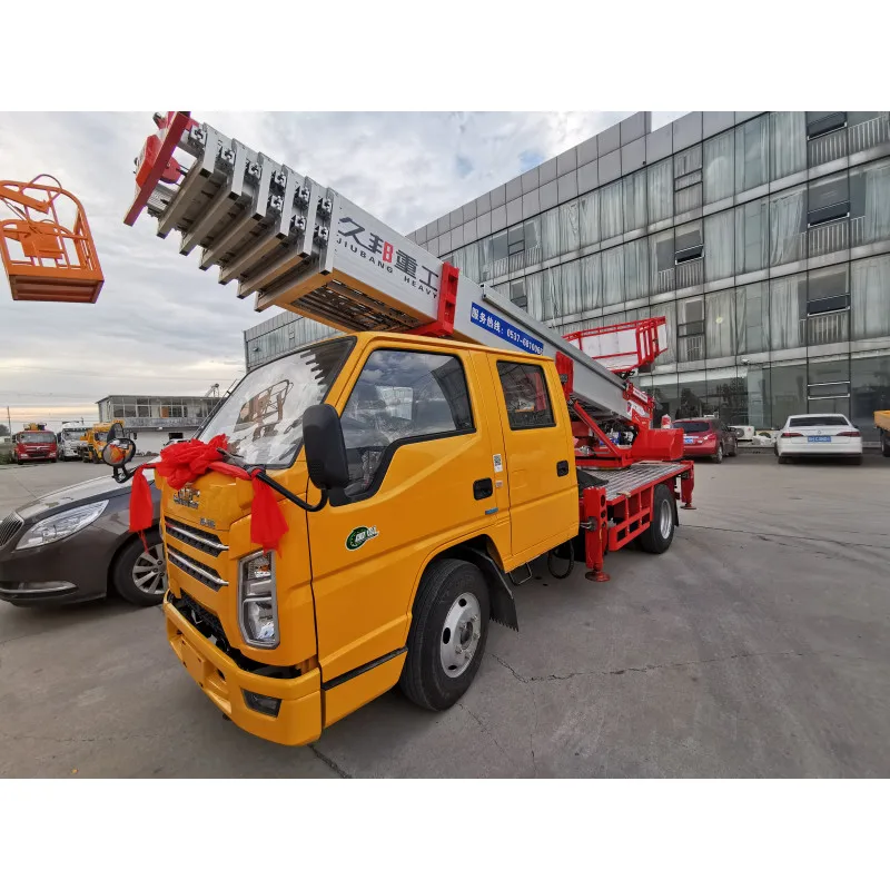 JMC high altitude apartment house moving truck aerial ladder truck 32m for sale