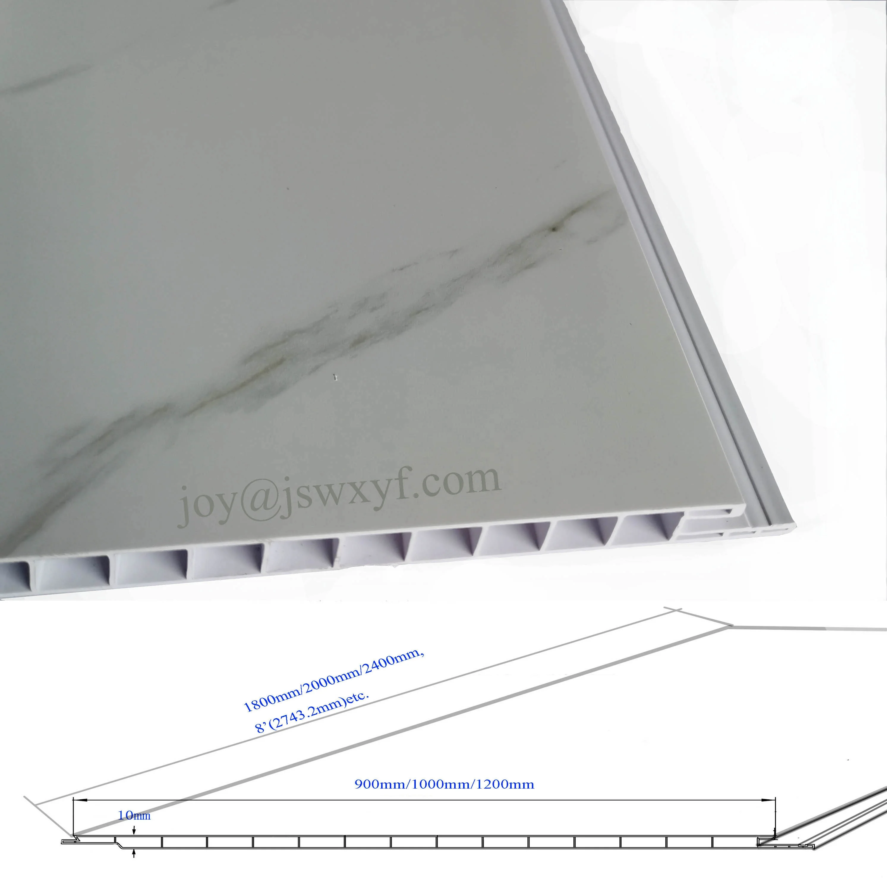 1m wide pvc cladding popular in U.K. for interior wall decoration