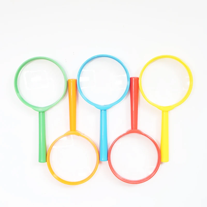 Дешевые детские игрушки Лупа 60 мм 5X Увеличительное Стекло Ручной для продвижения