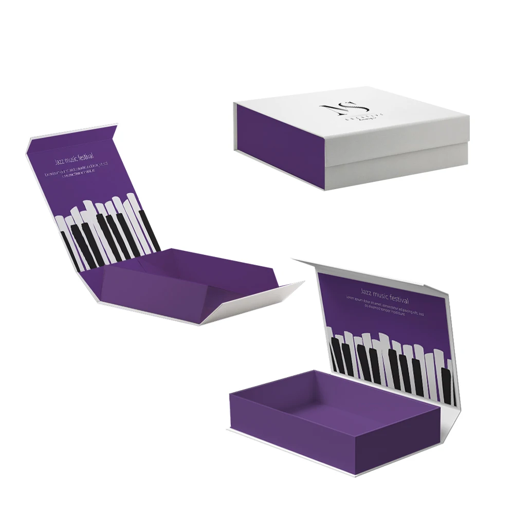 HENGXING Custom Printed Cardboard Personalized Decorative Magnetic Embossing Book Shaped Puzzle Luxury Packaging Gift Box