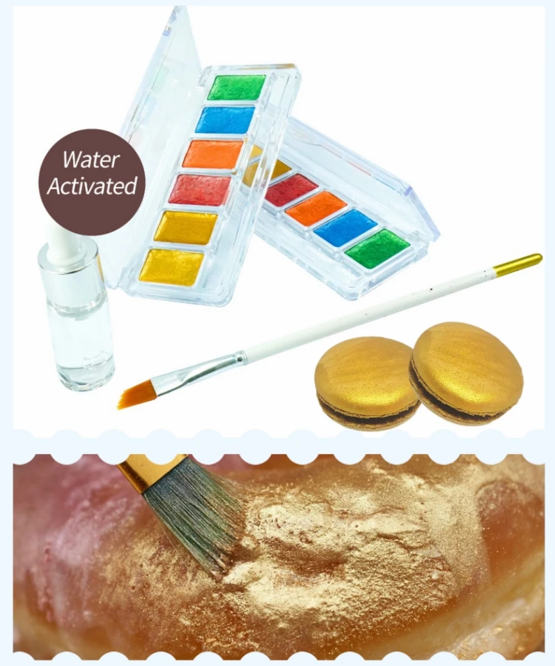 2024 New Design Food Coloring Edible Paint Palette For Dessert Cake Decoration